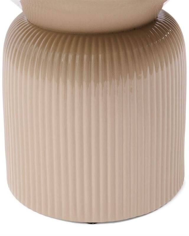 Rivièra Maison Cascais Bijzettafel | Sand | Keramiek | H40 x D60 cm
