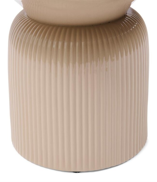 Rivièra Maison Cascais Bijzettafel | Sand | Keramiek | H40 x D60 cm
