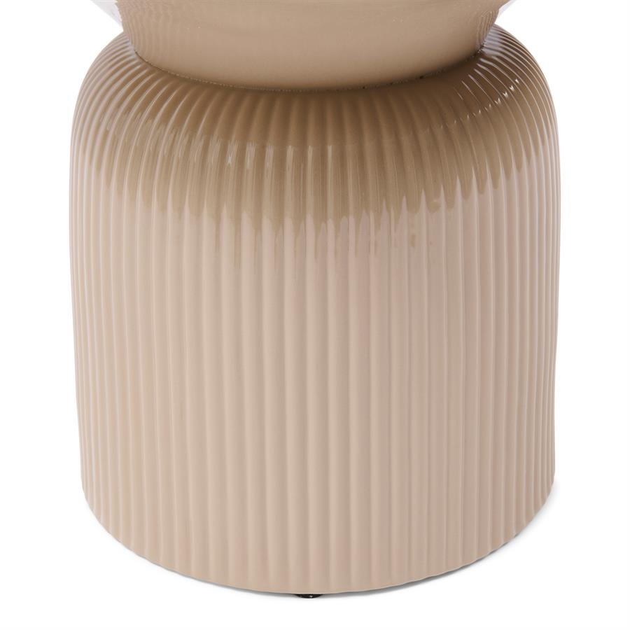 Rivièra Maison Cascais Bijzettafel | Sand | Keramiek | H40 x D60 cm