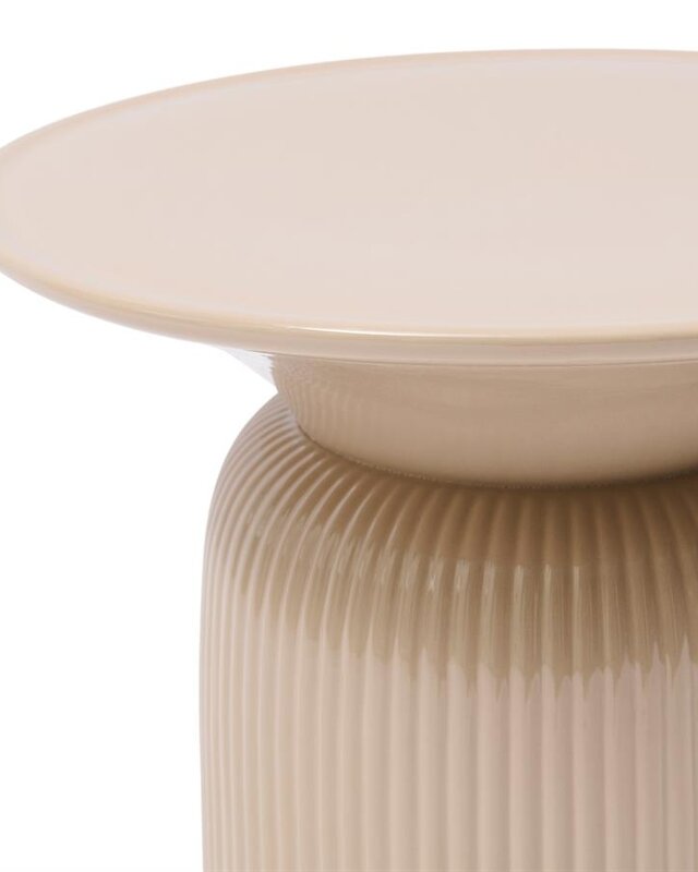 Rivièra Maison Cascais Bijzettafel | Sand | Keramiek | H40 x D60 cm