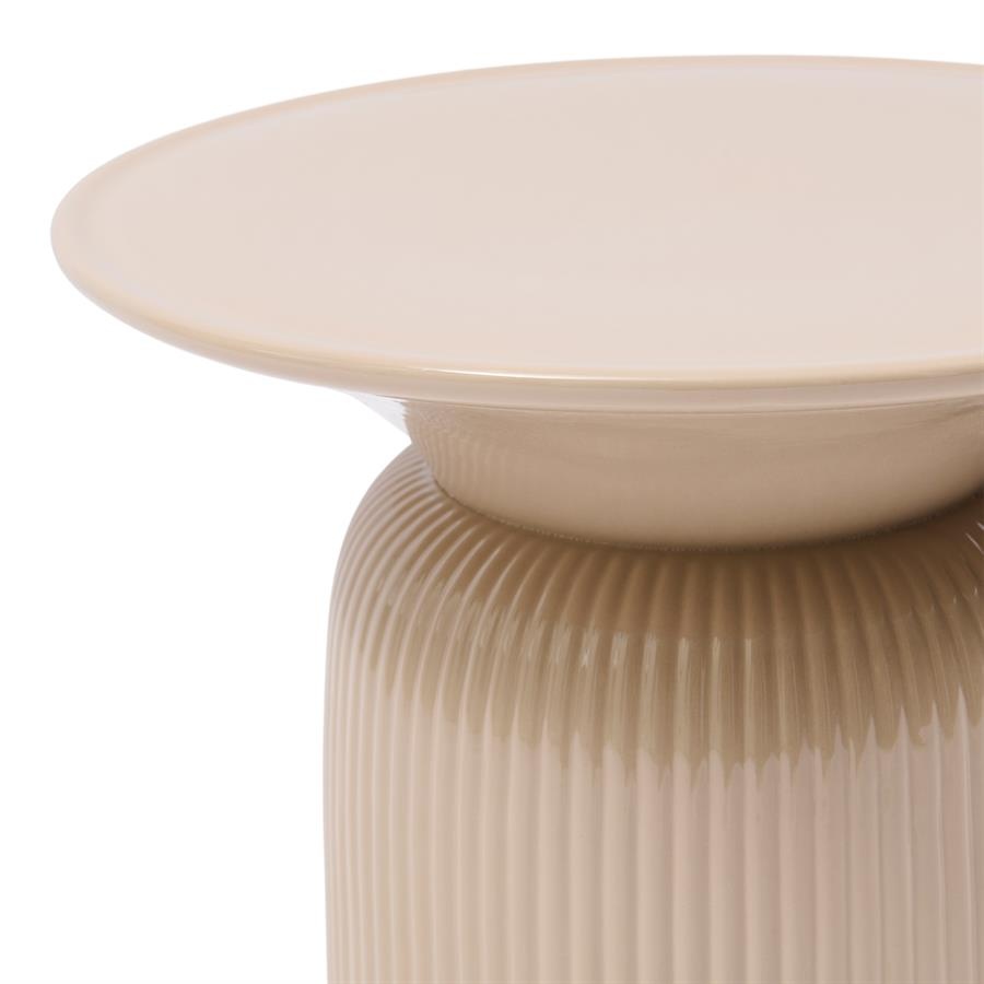 Rivièra Maison Cascais Bijzettafel | Sand | Keramiek | H40 x D60 cm