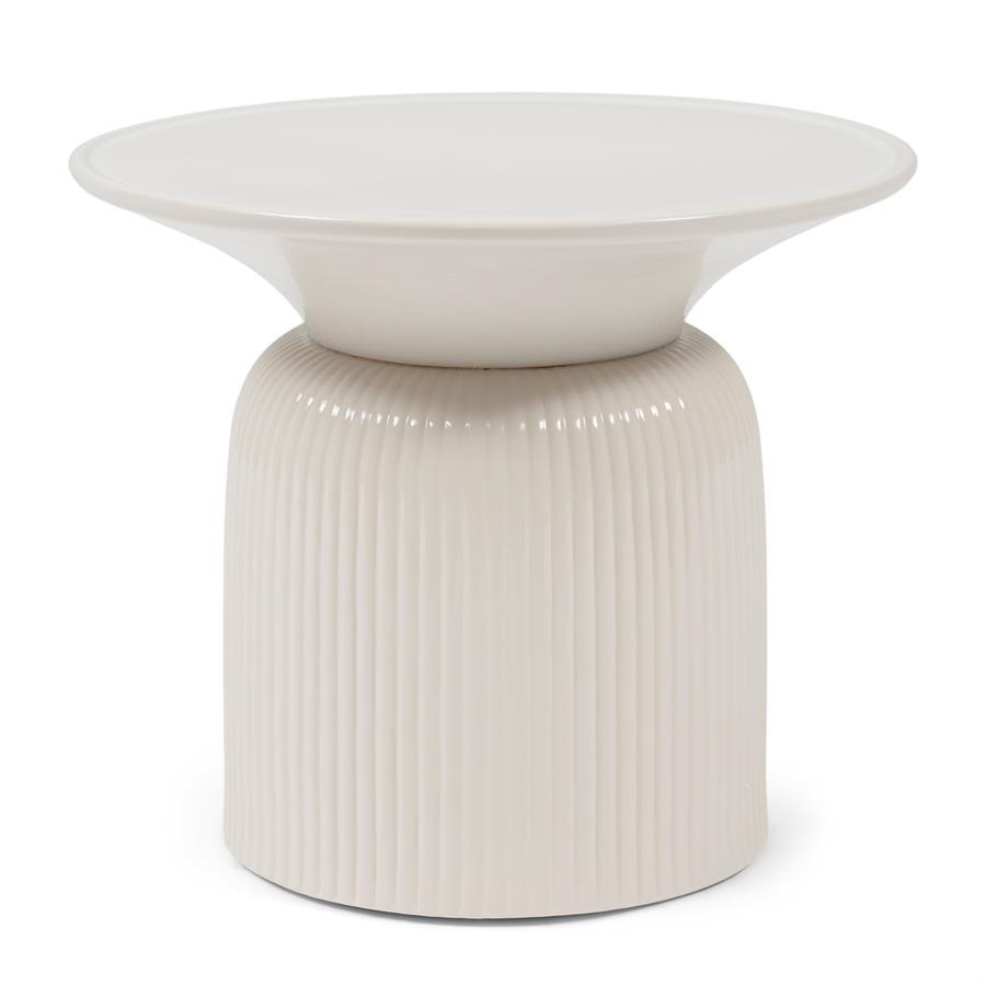 Rivièra Maison Cascais Bijzettafel | Pure White | H40 x D60 cm