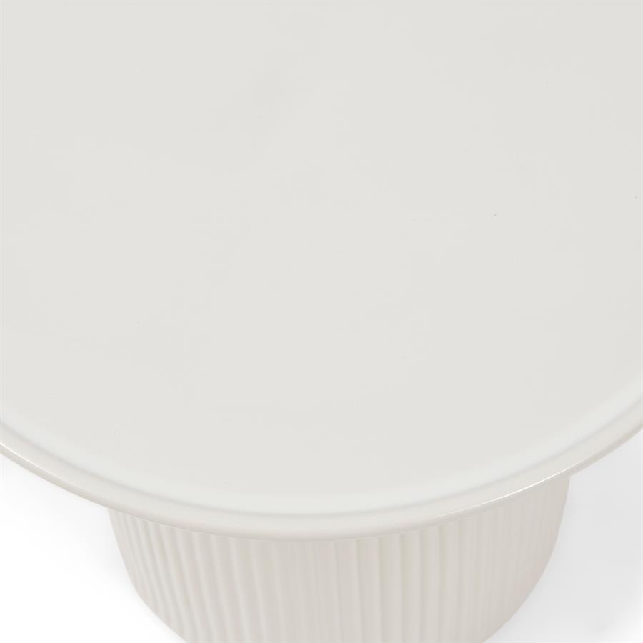 Rivièra Maison Cascais Bijzettafel | Pure White | H40 x D60 cm