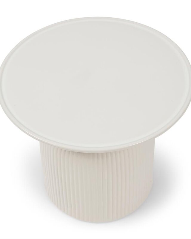 Rivièra Maison Cascais Bijzettafel | Pure White | H40 x D60 cm