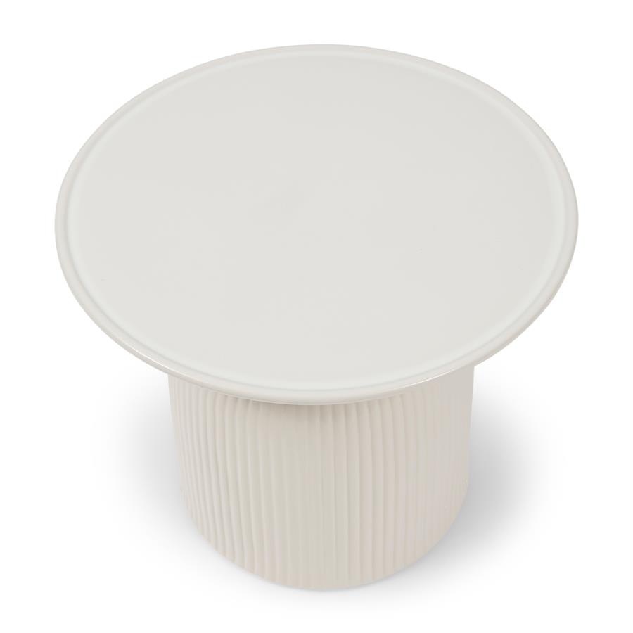 Rivièra Maison Cascais Bijzettafel | Pure White | H40 x D60 cm