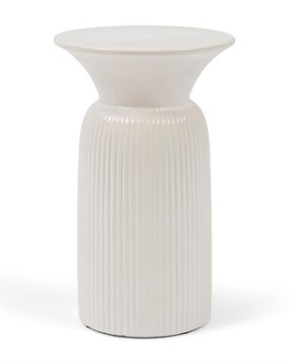 Rivièra Maison Cascais Bijzettafel Hoog | Pure White | H62 x D45 cm