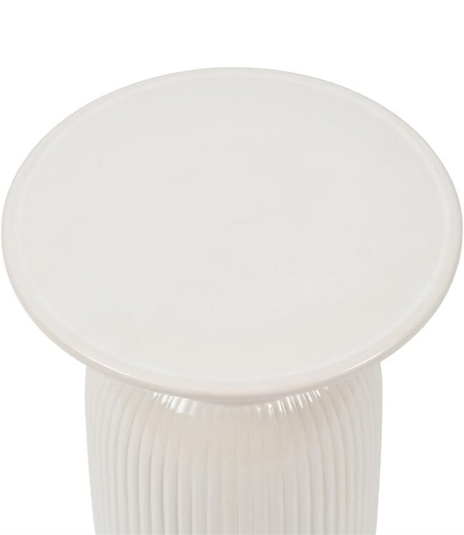Rivièra Maison Cascais Bijzettafel Hoog | Pure White | H62 x D45 cm
