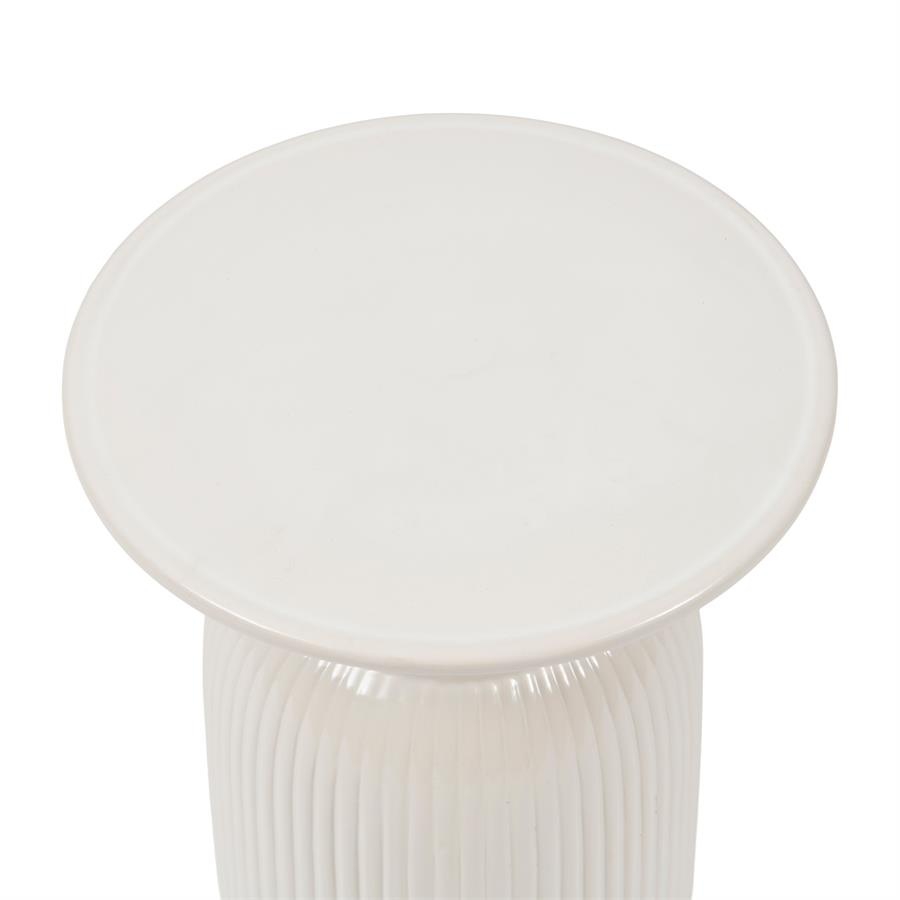 Rivièra Maison Cascais Bijzettafel Hoog | Pure White | H62 x D45 cm