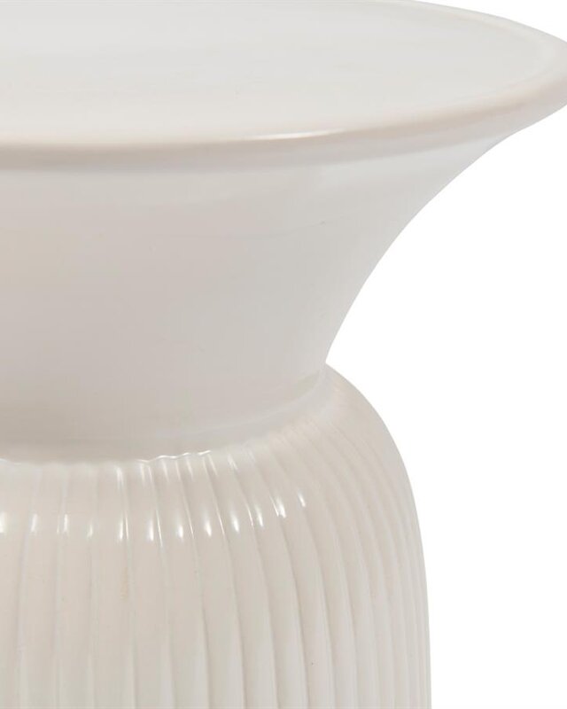 Rivièra Maison Cascais Bijzettafel Hoog | Pure White | H62 x D45 cm