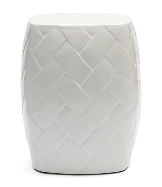 Rivièra Maison Tavira Bijzettafel | Wit | Keramiek | H46 x D37 cm