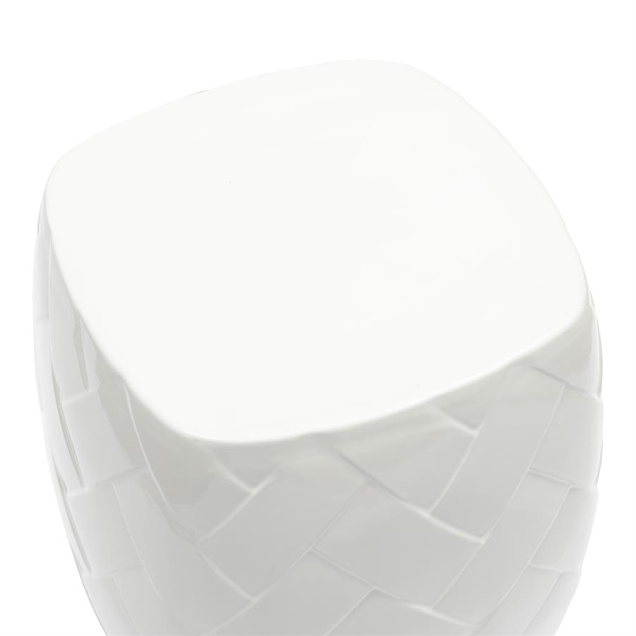 Rivièra Maison Tavira Bijzettafel | Wit | Keramiek | H46 x D37 cm