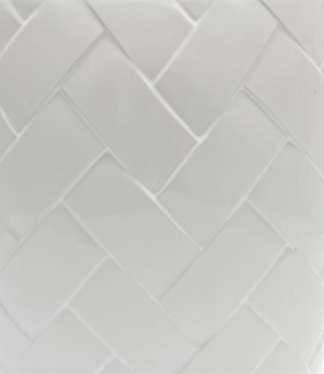 Rivièra Maison Tavira Bijzettafel | Wit | Keramiek | H46 x D37 cm