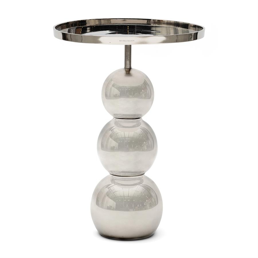 Rivièra Maison Élysée Bijzettafel | Zilver | H56xD40 cm