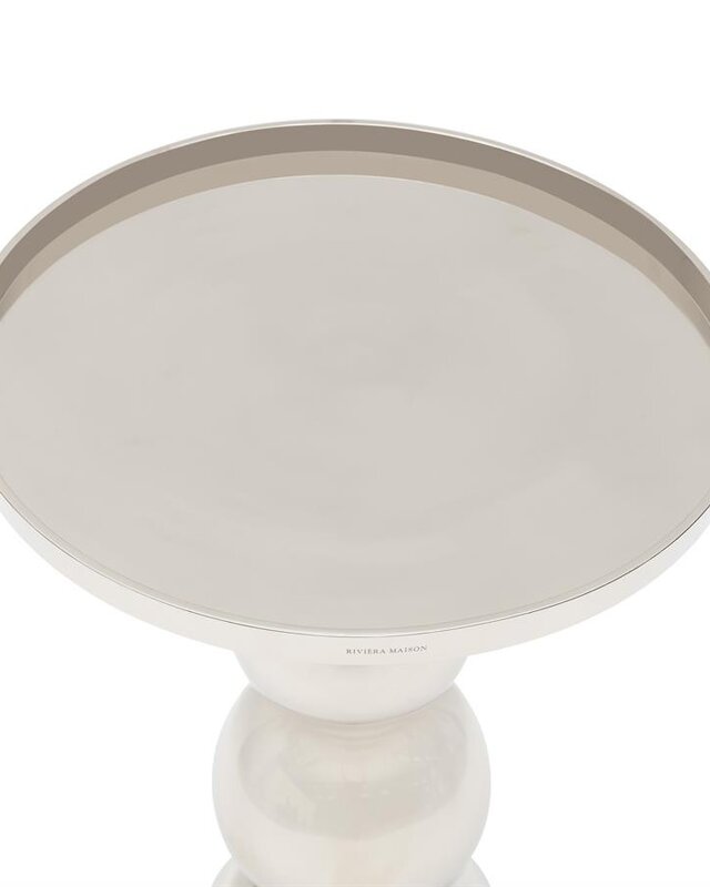 Rivièra Maison Élysée Bijzettafel | Zilver | H56xD40 cm