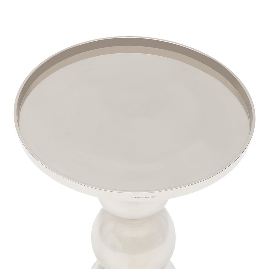 Rivièra Maison Élysée Bijzettafel | Zilver | H56xD40 cm