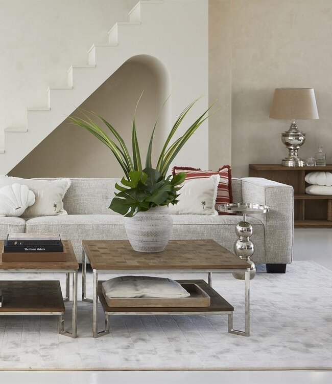 Rivièra Maison Élysée Bijzettafel | Zilver | H56xD40 cm