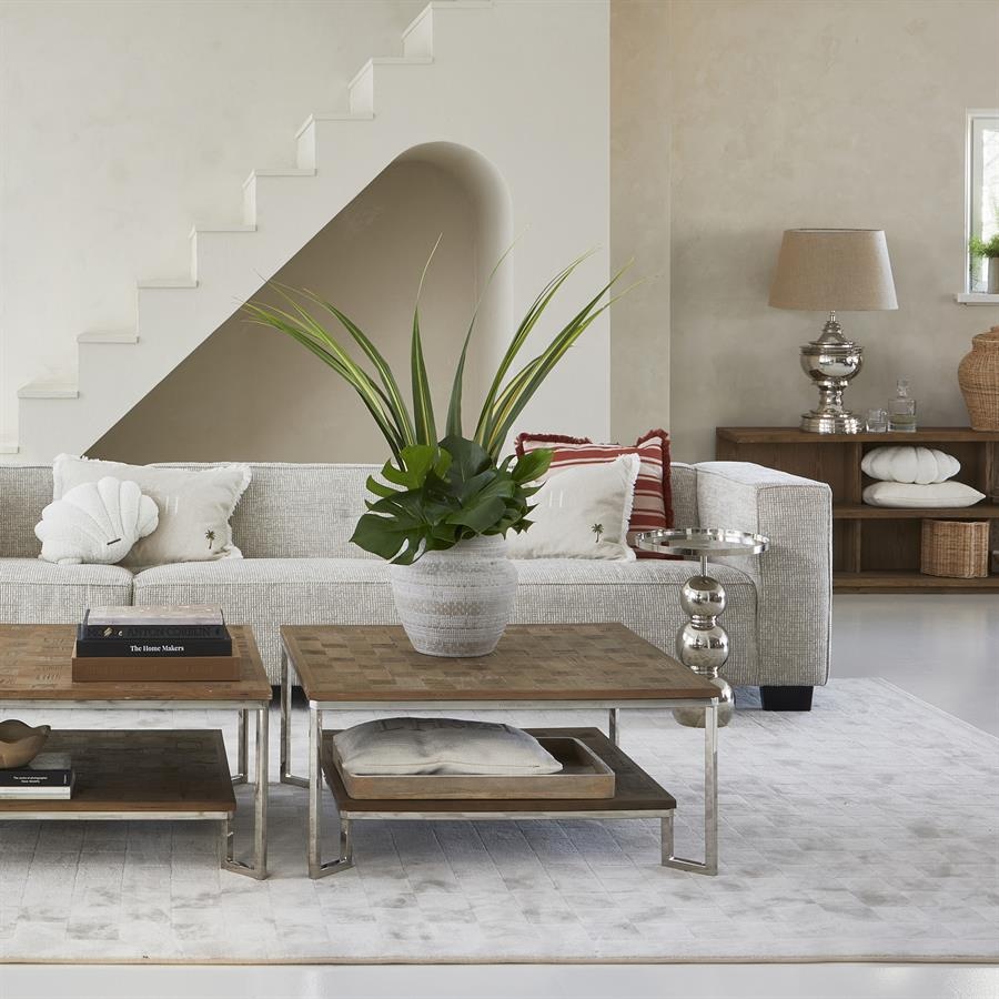Rivièra Maison Élysée Bijzettafel | Zilver | H56xD40 cm