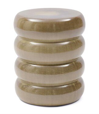 Rivièra Maison Rose Tower Bijzettafel | Olive | Keramiek H44 x D43 cm