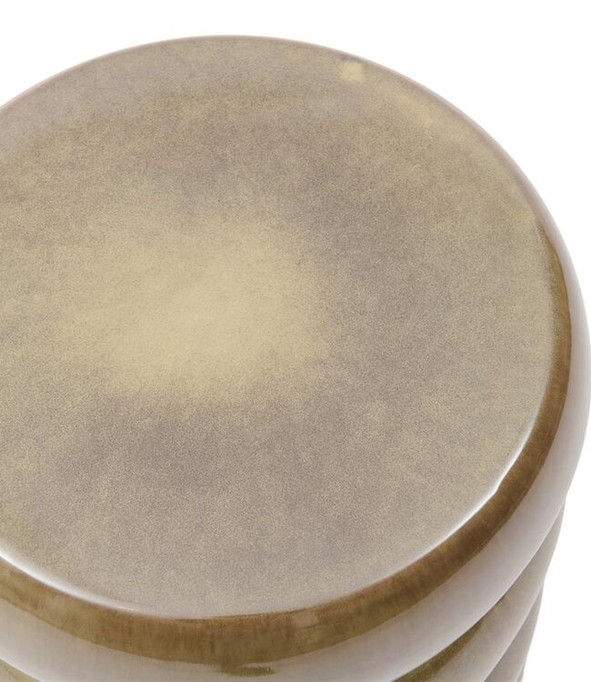 Rivièra Maison Rose Tower Bijzettafel | Olive | Keramiek H44 x D43 cm