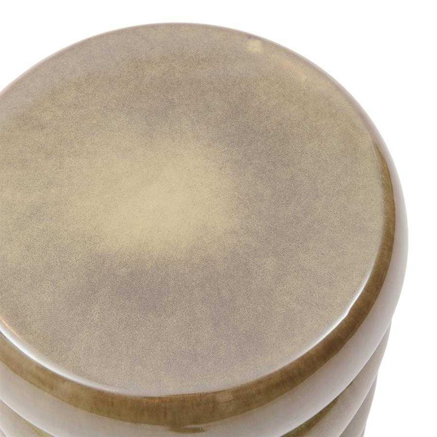 Rivièra Maison Rose Tower Bijzettafel | Olive | Keramiek H44 x D43 cm