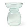 Venice Glazen Bijzettafel | Aqua | H45 x D35 cm