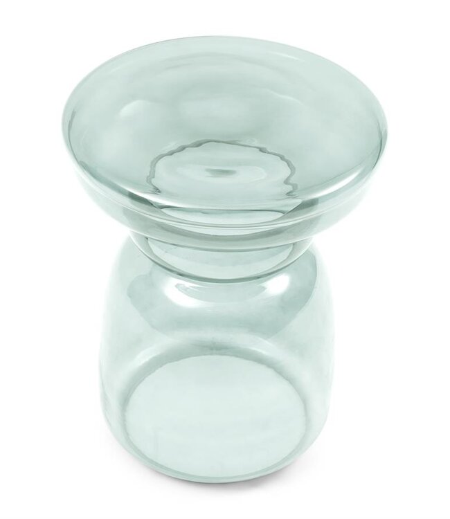 Rivièra Maison Venice Glazen Bijzettafel | Aqua | H45 x D35 cm