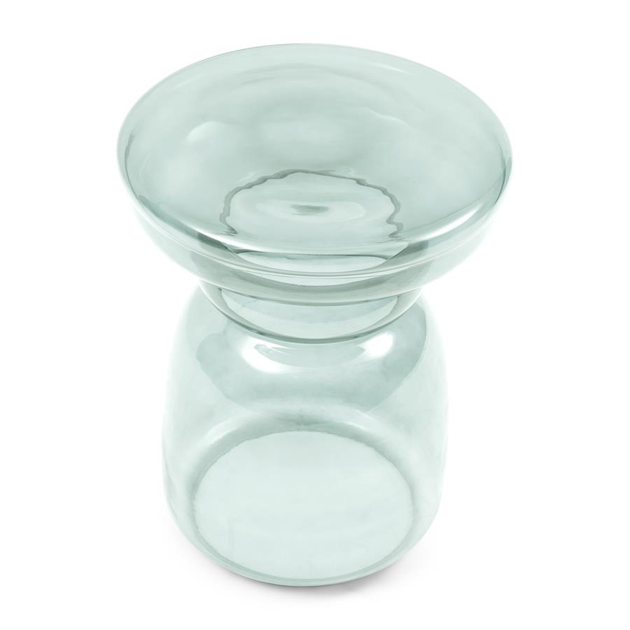 Rivièra Maison Venice Glazen Bijzettafel | Aqua | H45 x D35 cm