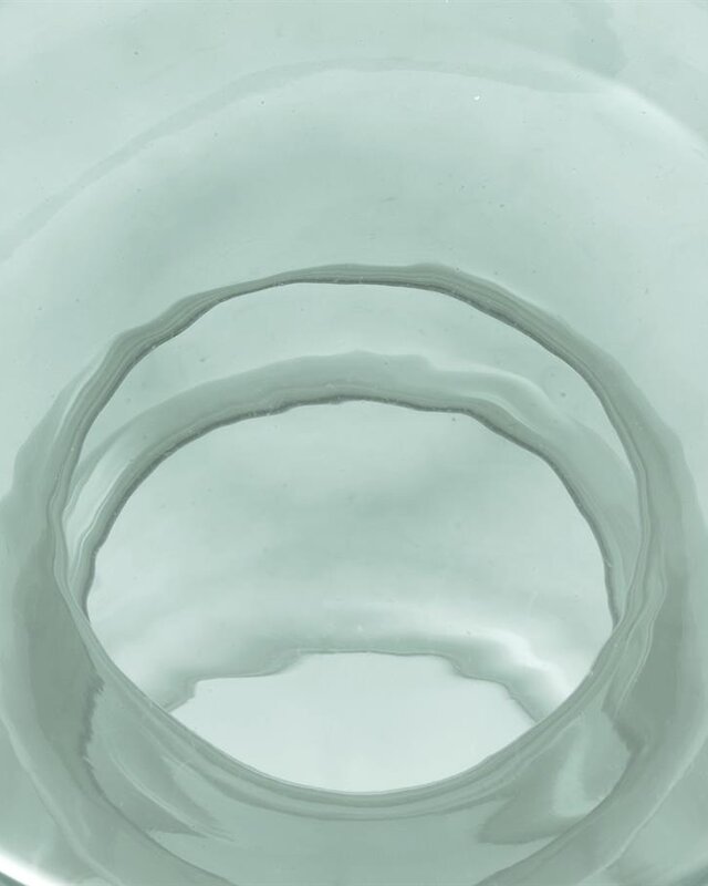 Rivièra Maison Venice Glazen Bijzettafel | Aqua | H45 x D35 cm