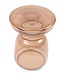 Rivièra Maison Venice Glazen Bijzettafel | Taupe | H45 x D35 cm