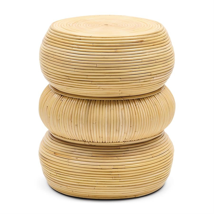 Rivièra Maison Tarida Bijzettafel | Rattan | H50 x D40 cm