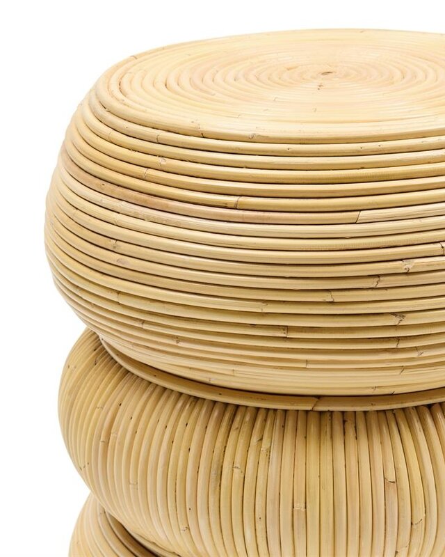 Rivièra Maison Tarida Bijzettafel | Rattan | H50 x D40 cm