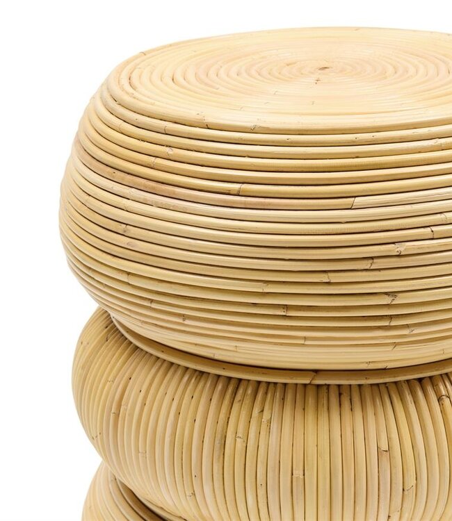 Rivièra Maison Tarida Bijzettafel | Rattan | H50 x D40 cm