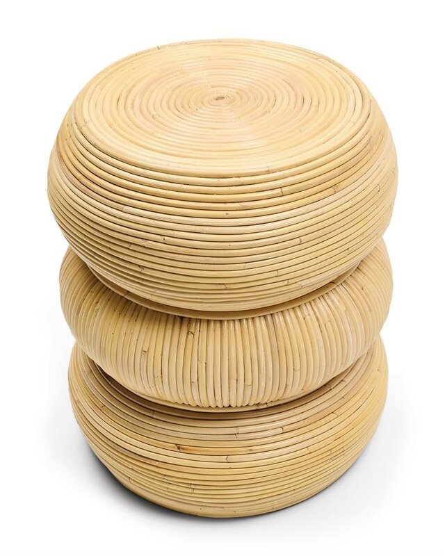 Rivièra Maison Tarida Bijzettafel | Rattan | H50 x D40 cm
