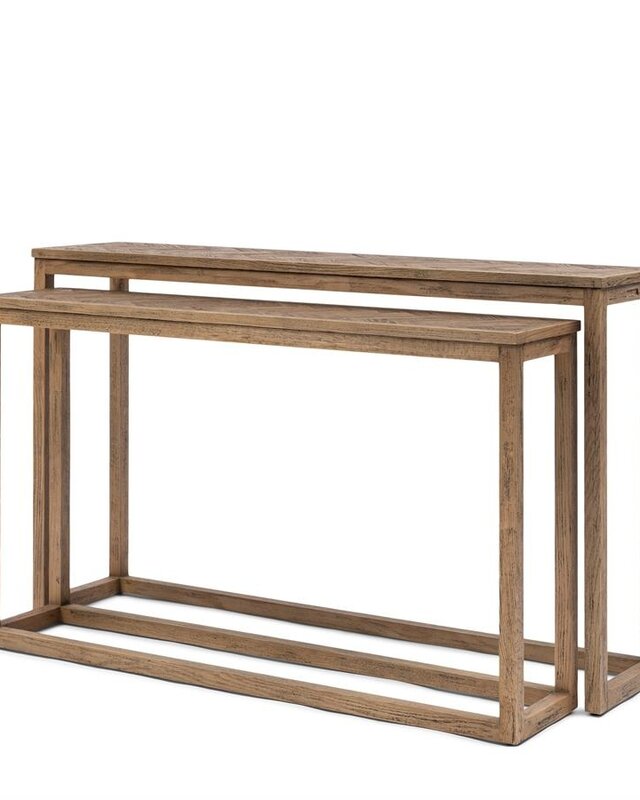 Rivièra Maison Harbour Island Wandtafel | Set Van 2 | Eikenhout