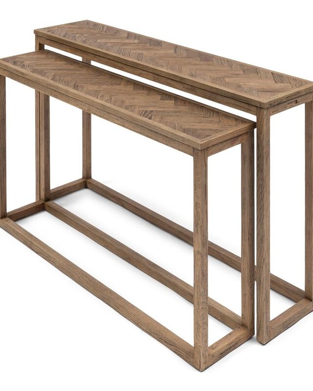 Rivièra Maison Harbour Island Wandtafel | Set Van 2 | Eikenhout