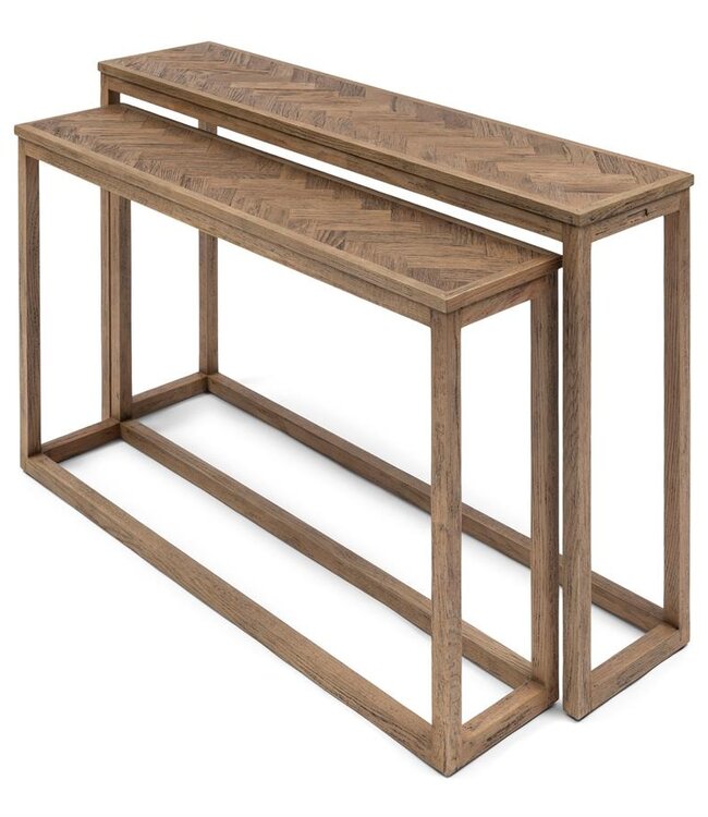 Rivièra Maison Harbour Island Wandtafel | Set Van 2 | Eikenhout