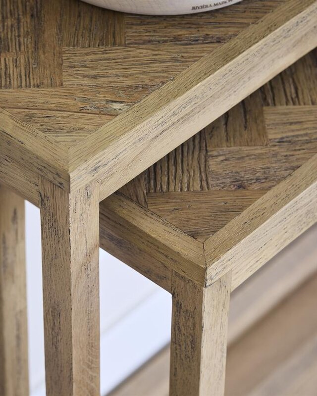 Rivièra Maison Harbour Island Wandtafel | Set Van 2 | Eikenhout