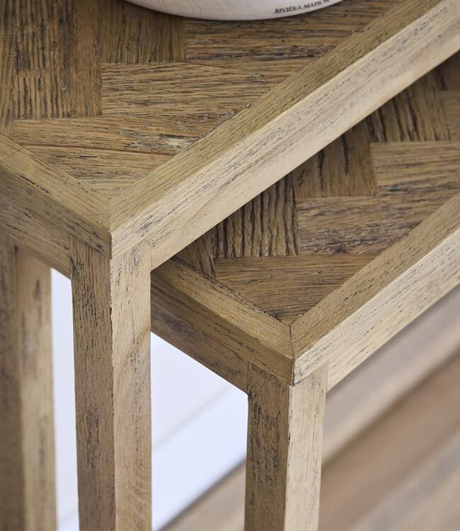 Rivièra Maison Harbour Island Wandtafel | Set Van 2 | Eikenhout