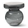 Murano Glazen Bijzettafel | Smoke | H41 x D39 cm