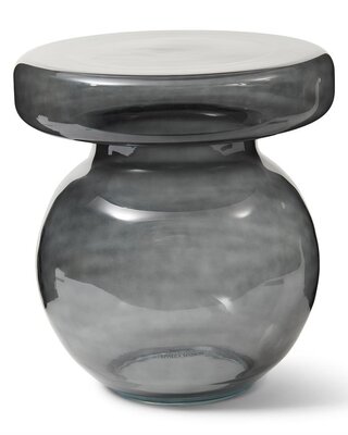 Rivièra Maison Murano Glazen Bijzettafel | Smoke | H41 x D39 cm