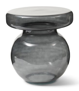 Rivièra Maison Murano Glazen Bijzettafel | Smoke | H41 x D39 cm