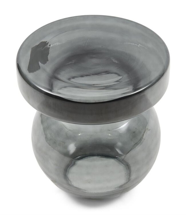 Rivièra Maison Murano Glazen Bijzettafel | Smoke | H41 x D39 cm