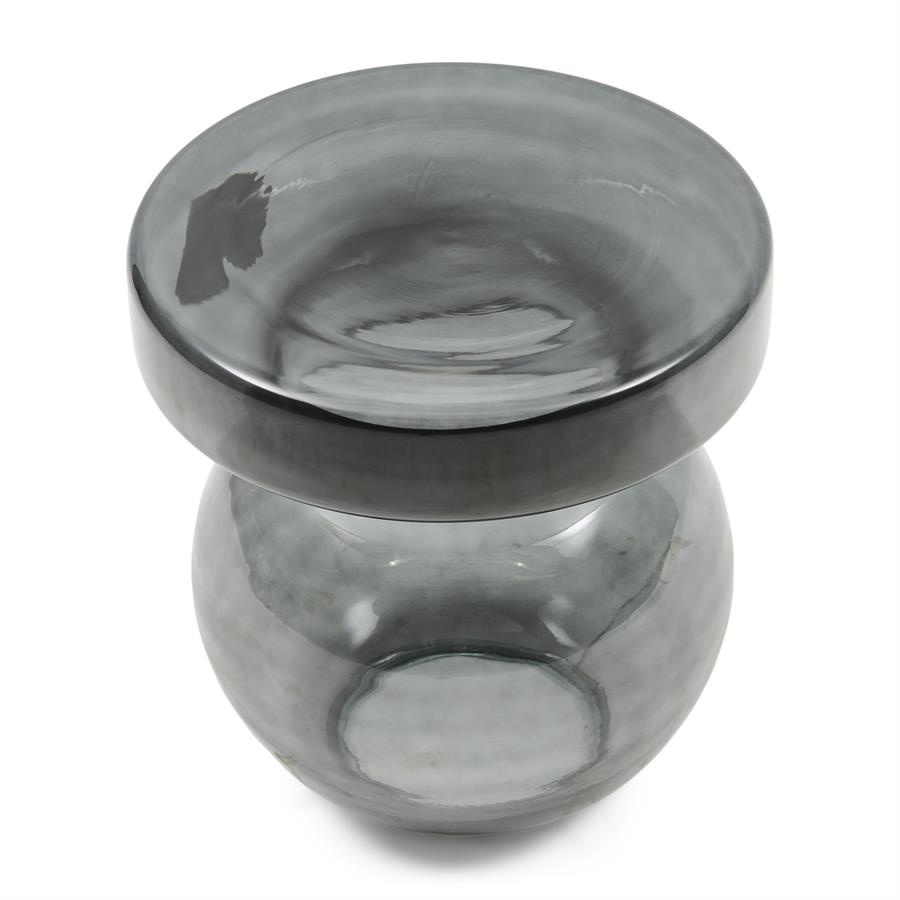 Rivièra Maison Murano Glazen Bijzettafel | Smoke | H41 x D39 cm