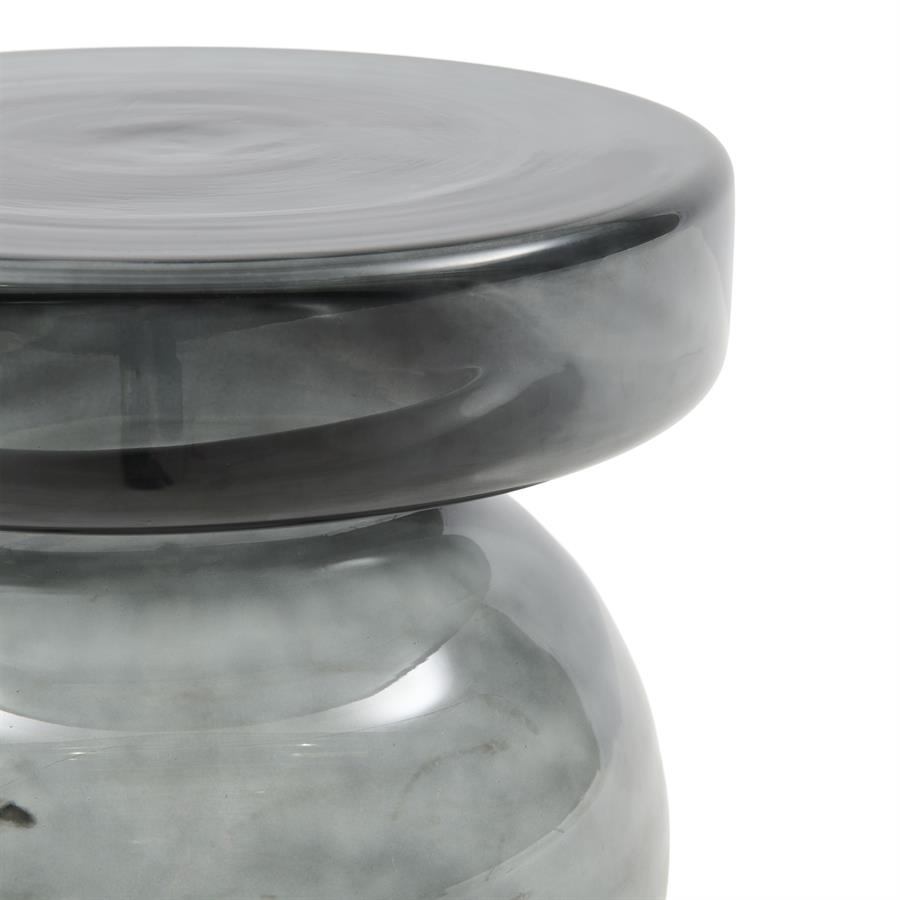 Rivièra Maison Murano Glazen Bijzettafel | Smoke | H41 x D39 cm