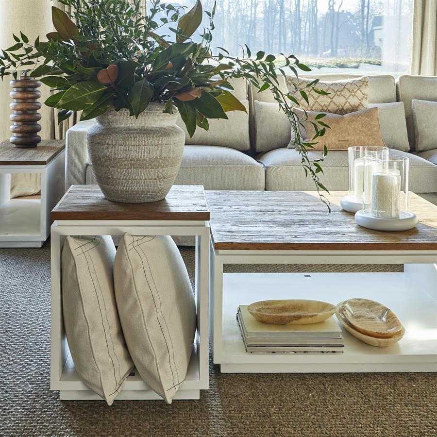 Rivièra Maison Lake House Bijzettafel | Eikenhout | H55xB45xD45 cm