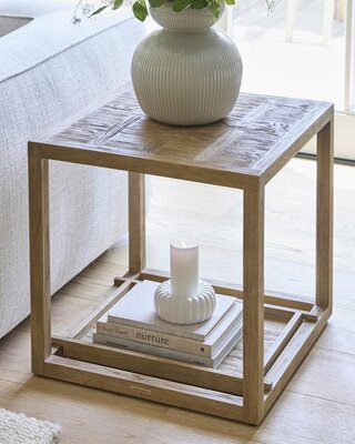 Rivièra Maison Fraser Island Bijzettafel | Eikenhout | H56xB55xD55 cm