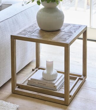 Rivièra Maison Fraser Island Bijzettafel | Eikenhout | H56xB55xD55 cm