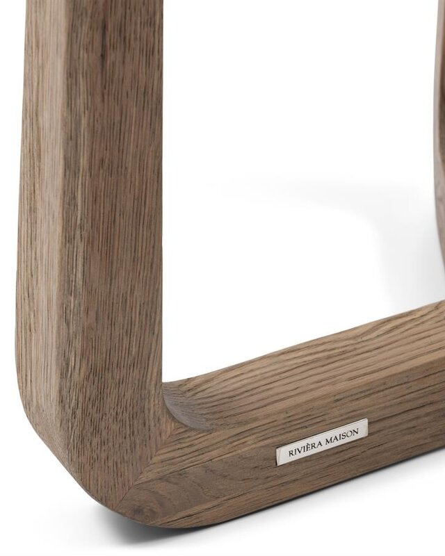 Rivièra Maison Casone Bijzettafel | Marmer, Eiken | H55xD60 cm