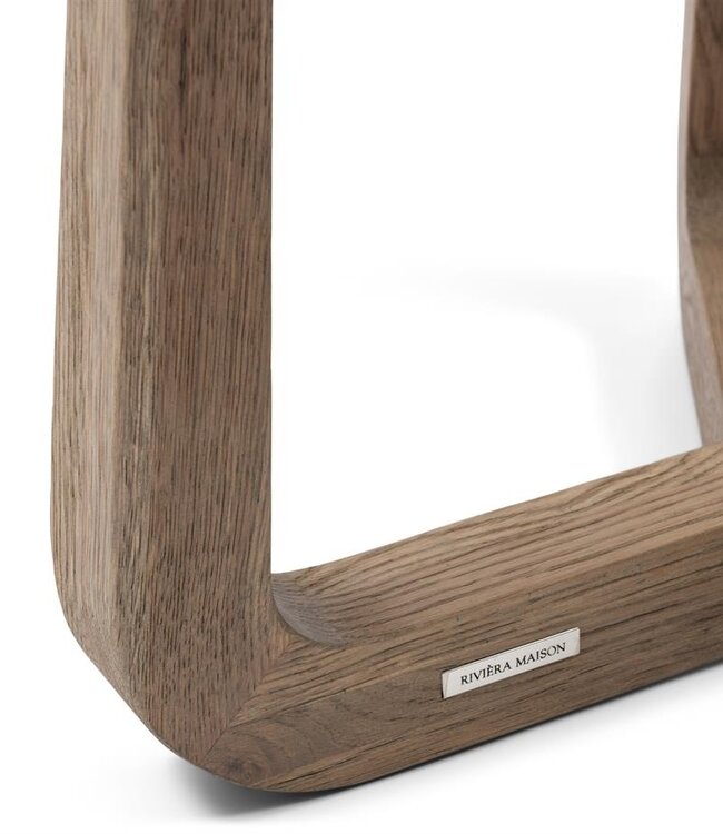 Rivièra Maison Casone Bijzettafel | Marmer, Eiken | H55xD60 cm
