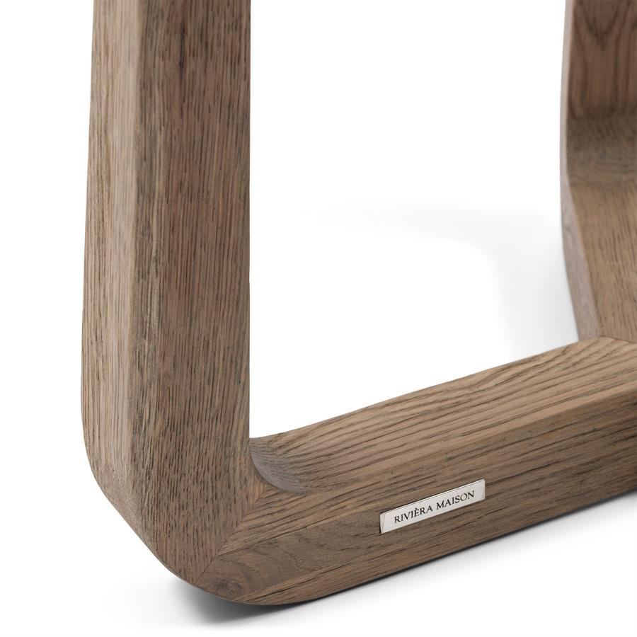 Rivièra Maison Casone Bijzettafel | Marmer, Eiken | H55xD60 cm